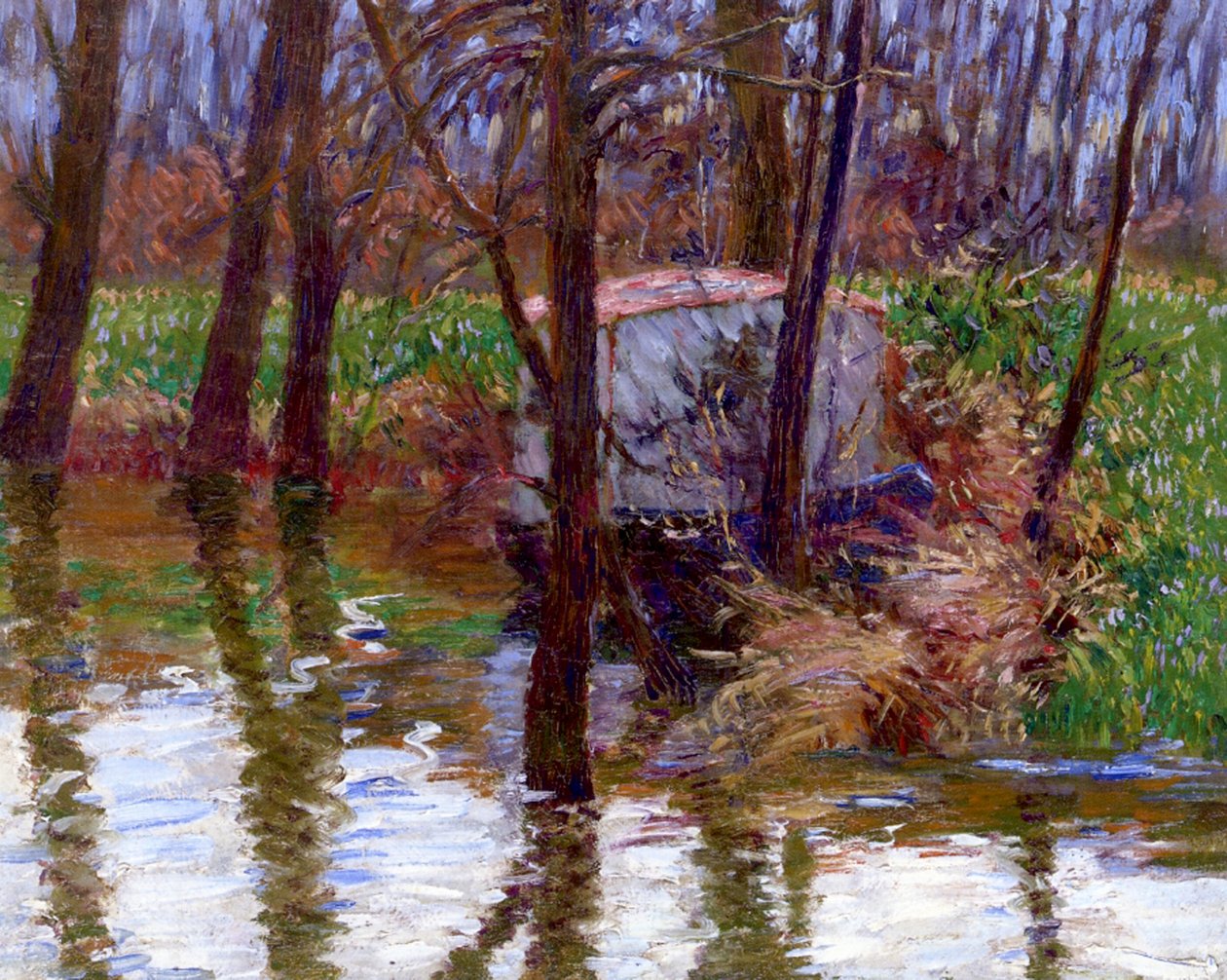 Az Epte folyó Monet csónak-műteremmel, 1887-90 körül alkotó: John Leslie Breck