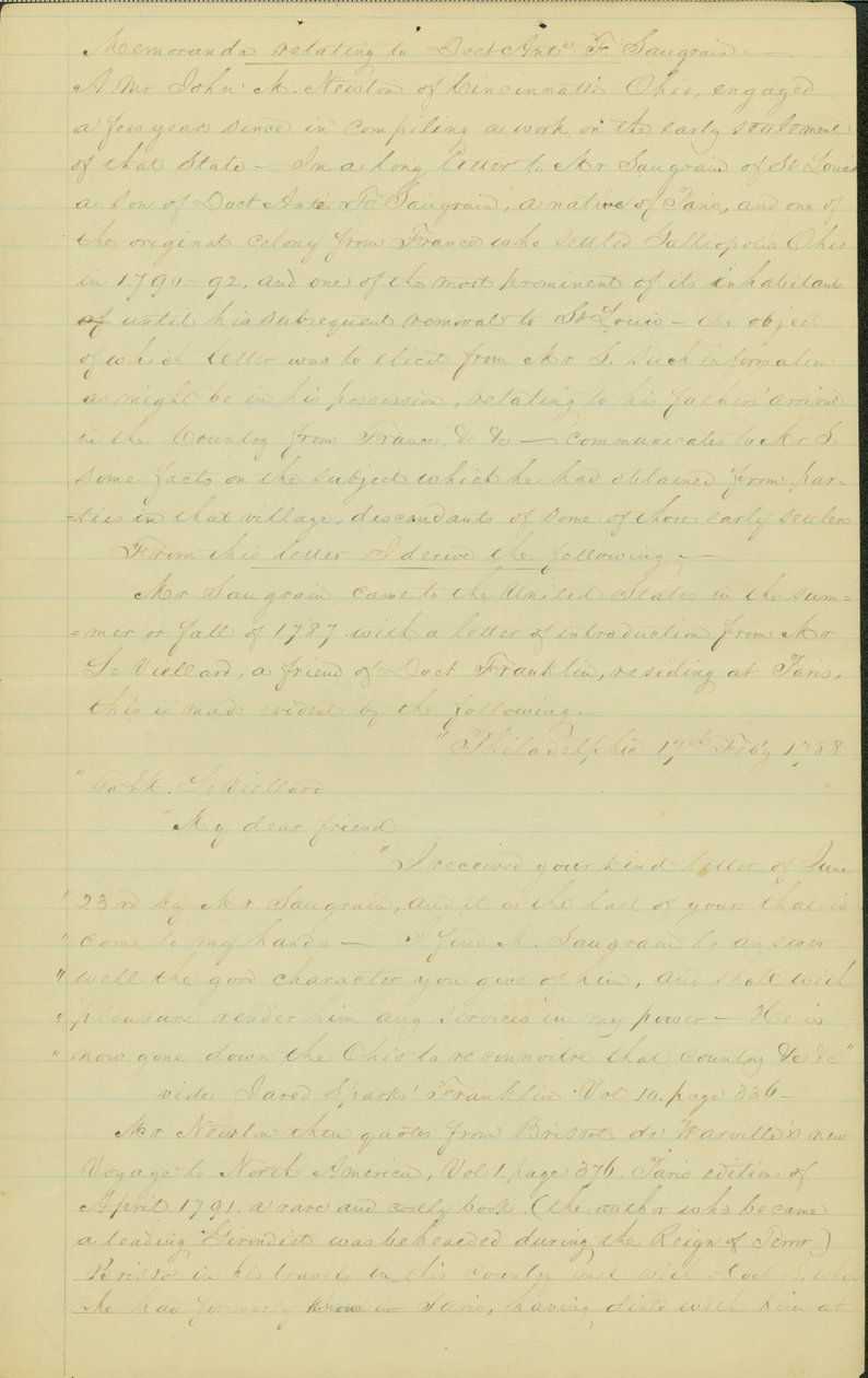 Saugrain Amerikán keresztüli útjával kapcsolatban, amíg letelepedett St. Louis -ban alkotó: John M. Newton