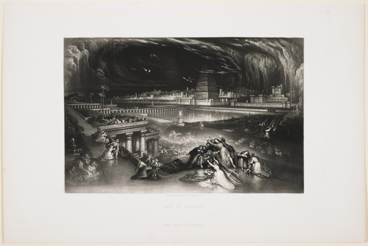 Babilon bukása, 1826 alkotó: John Martin