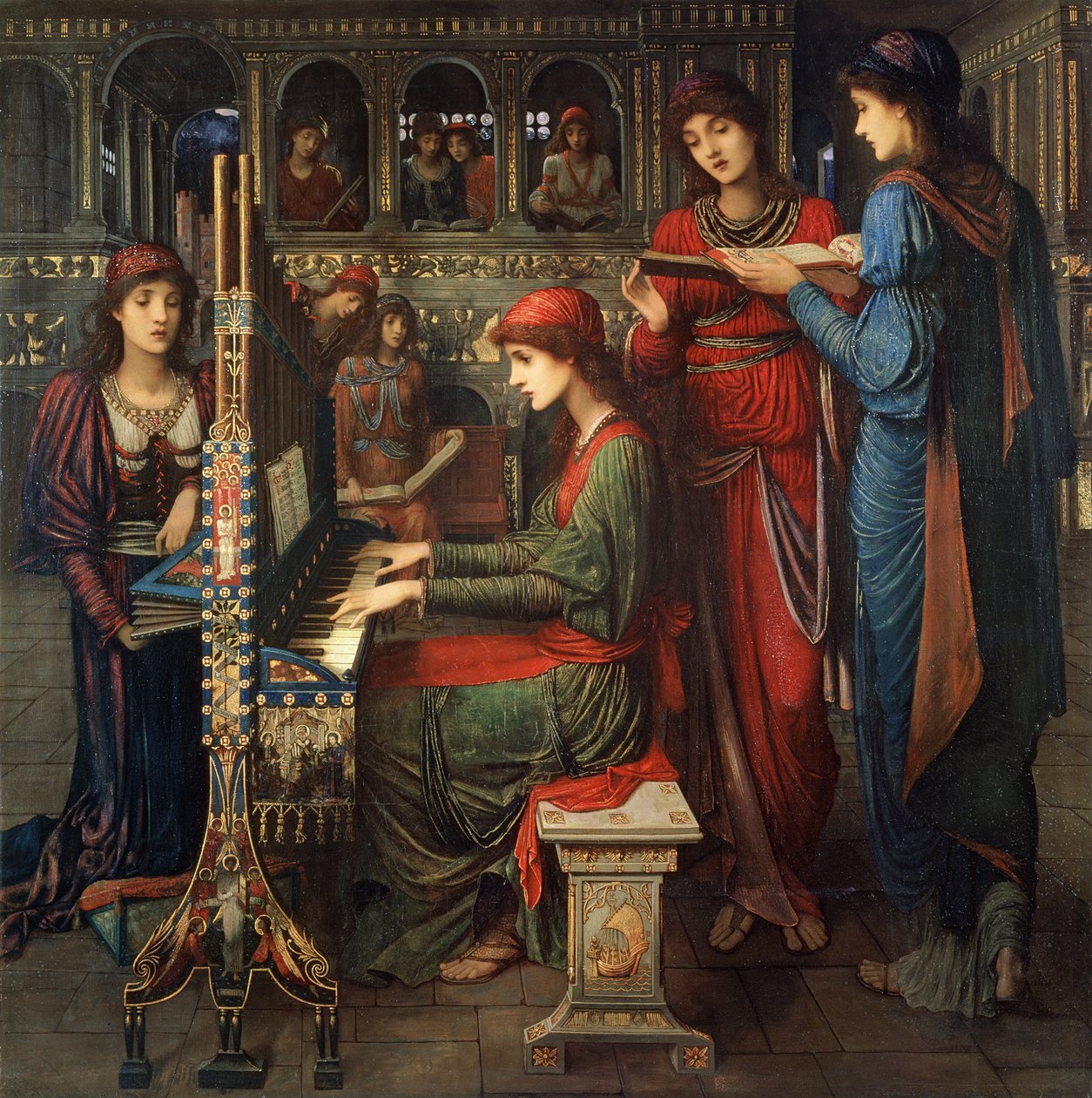 Utca. Cecília, 1897 alkotó: John Melhuish Strudwick