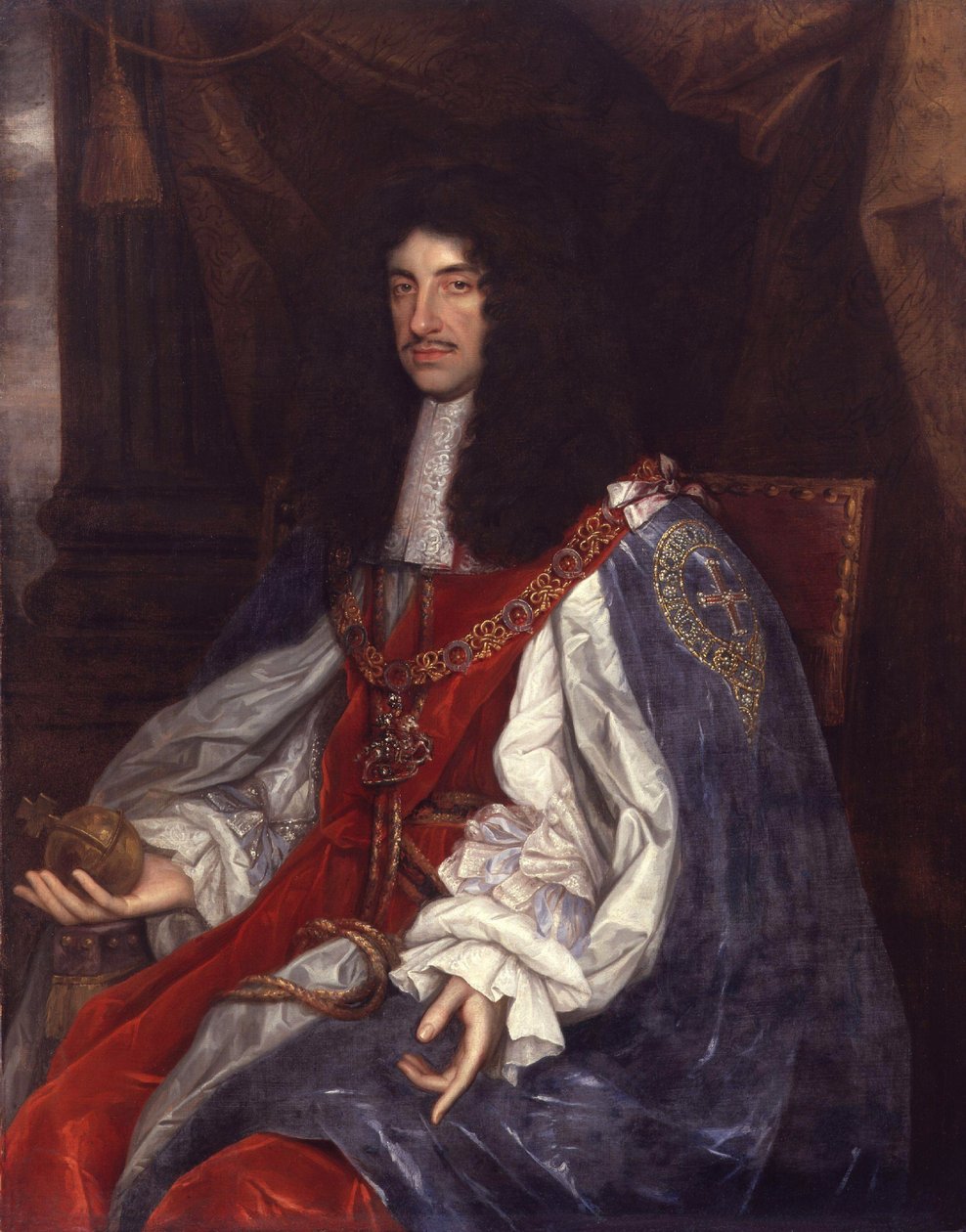 II. Károly (1630-85) portréja 1660-65 körül alkotó: John Michael Wright