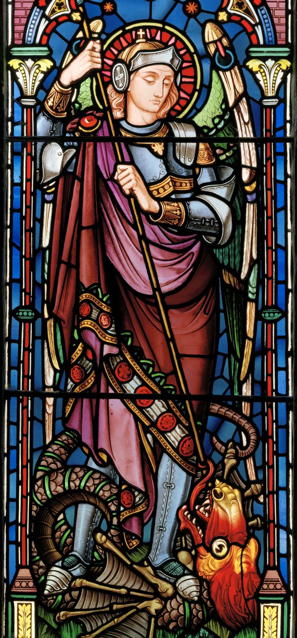 Cuxton, Lavers & Barraud, John Millner Allen (1827-1902), Szent Mihály, 1865 körül, sárkány alkotó: John Millner Allen