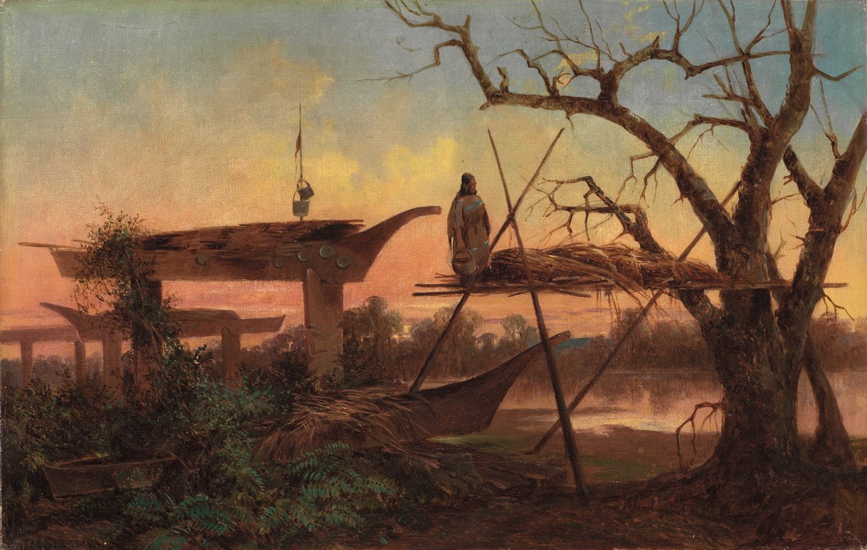 Chinook temető, 1870 körül alkotó: John Mix Stanley