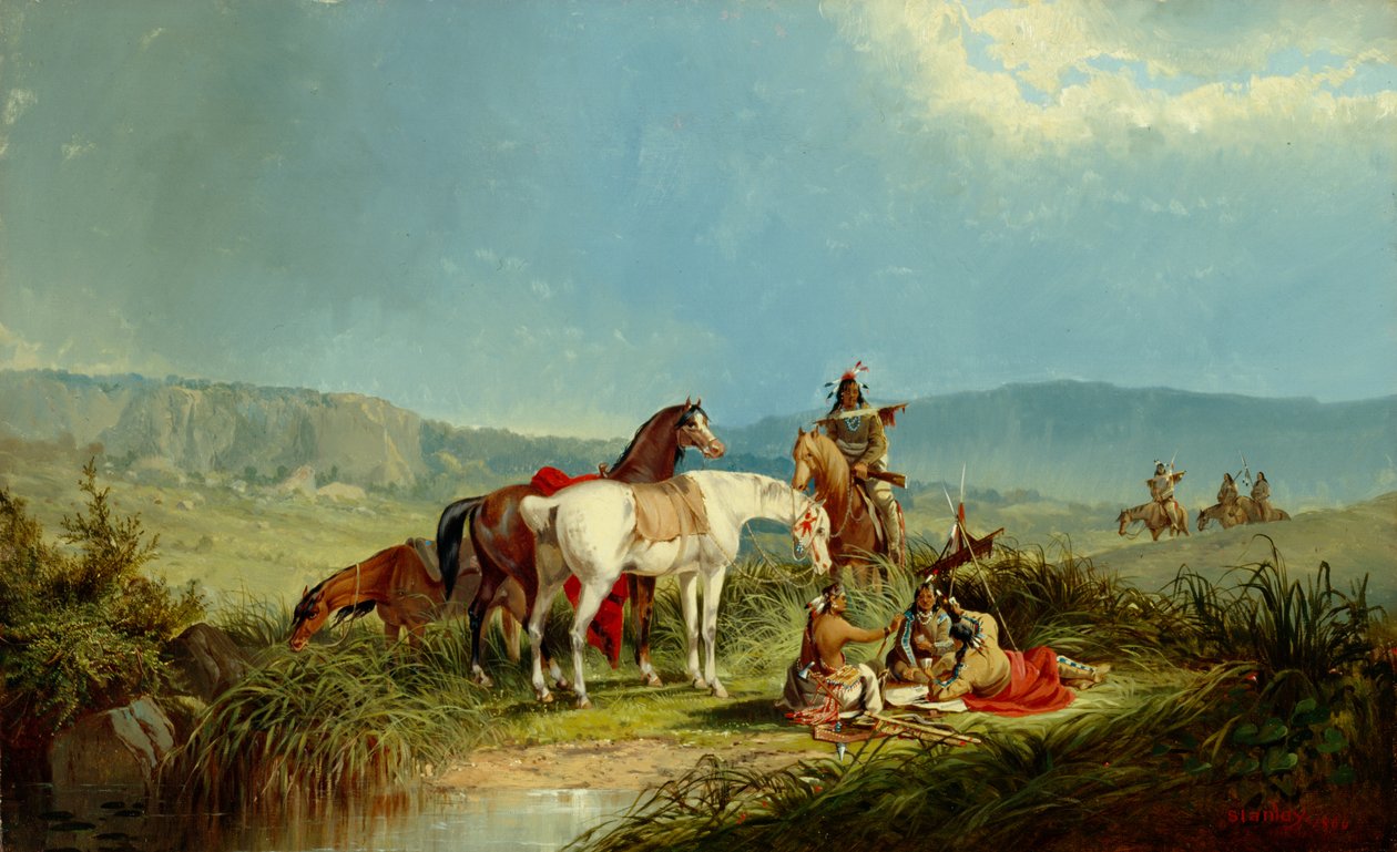 Kártyázó indiánok, 1866 alkotó: John Mix Stanley