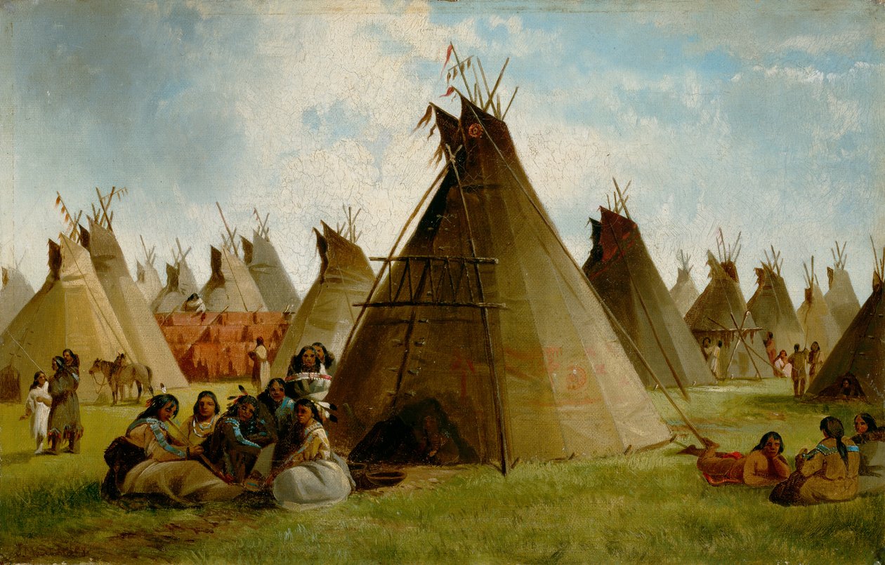 Préri indiai tábor, 1870 körül alkotó: John Mix Stanley