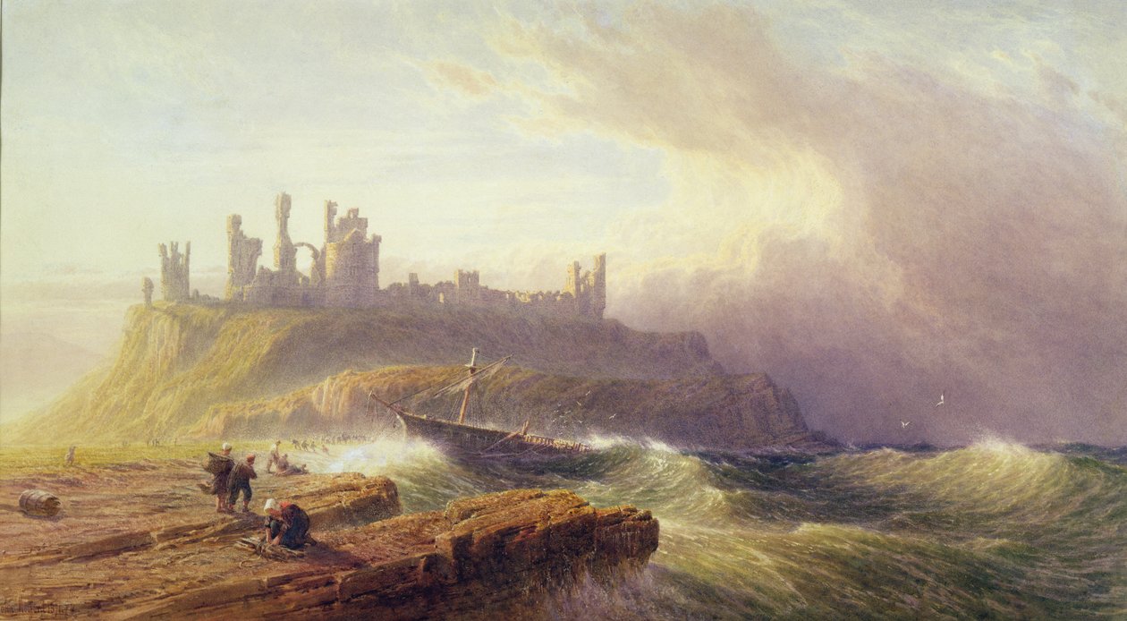 Dunstanburgh kastély, Northumberland alkotó: John Mogford