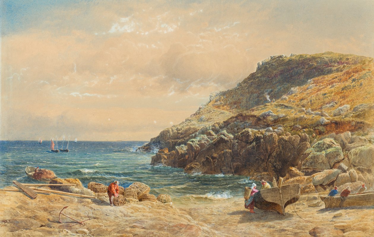 Tájkép a cornwalli partvidéken alkotó: John Mogford