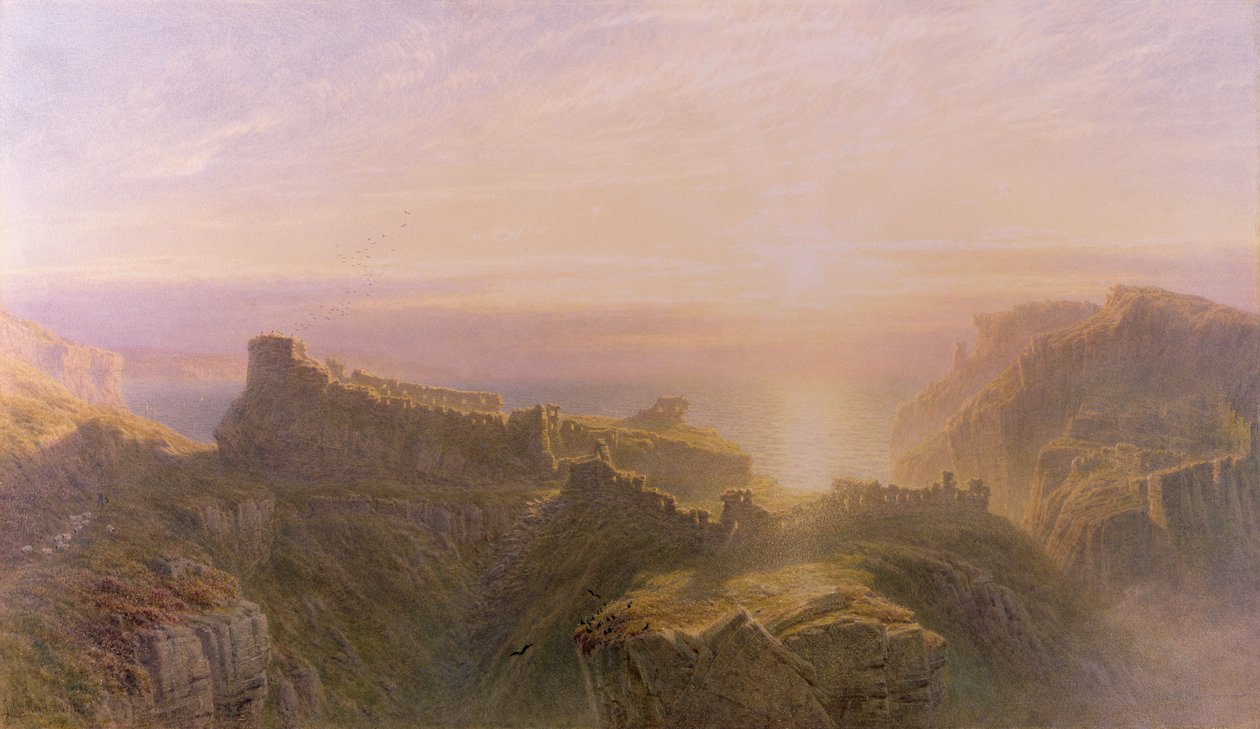 Naplemente Tintagelben, 1871 alkotó: John Mogford