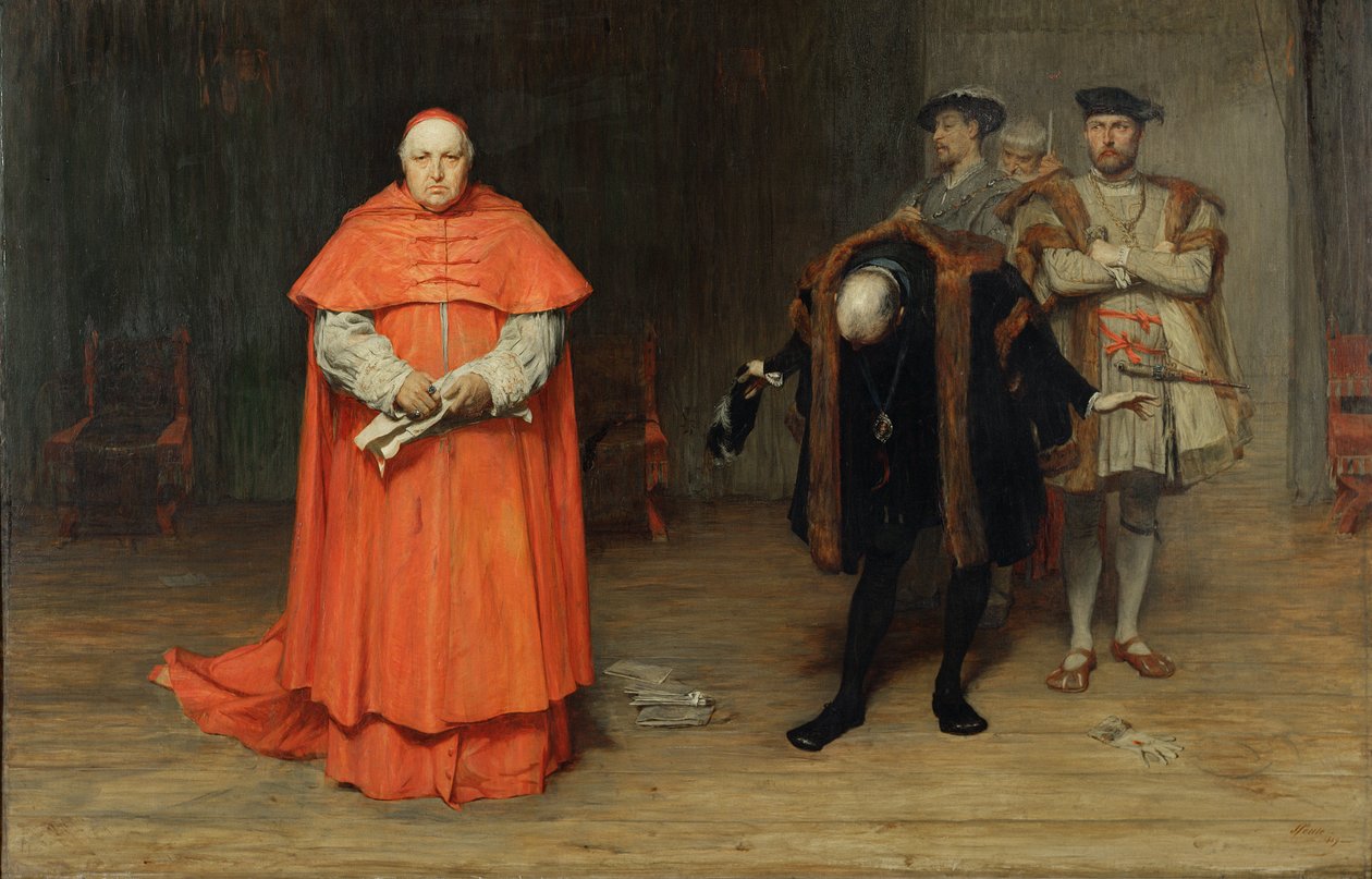 Wolsey bíboros szégyene (1475-1530) alkotó: John Pettie