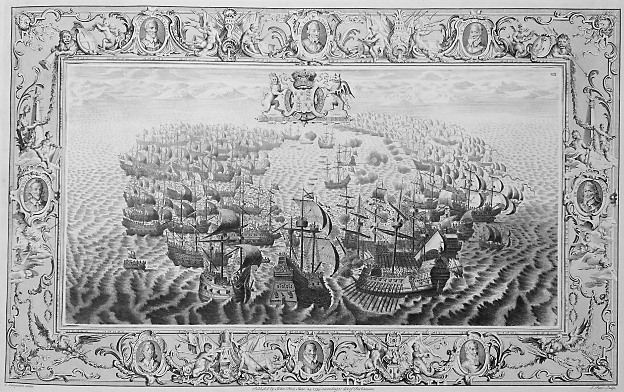 Armada (metszet gobelinről), 1739 alkotó: John Pine