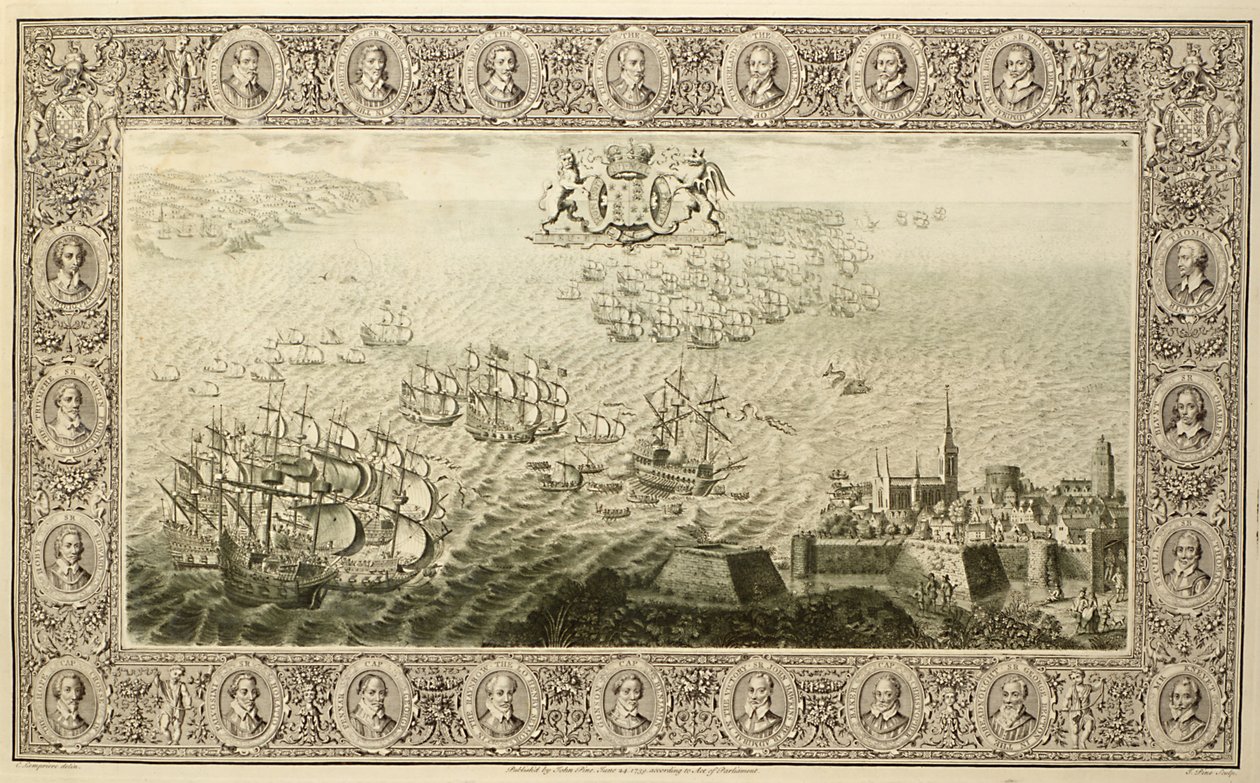 Armada (metszet gobelinről), 1739 alkotó: John Pine