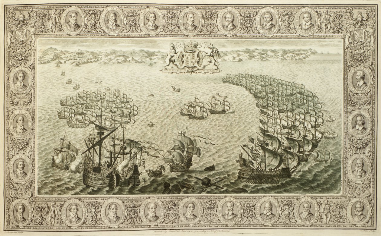 Armada (metszet gobelinről), 1739 alkotó: John Pine