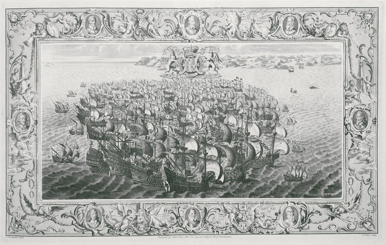 Spanyol Armada, 1739 alkotó: John Pine