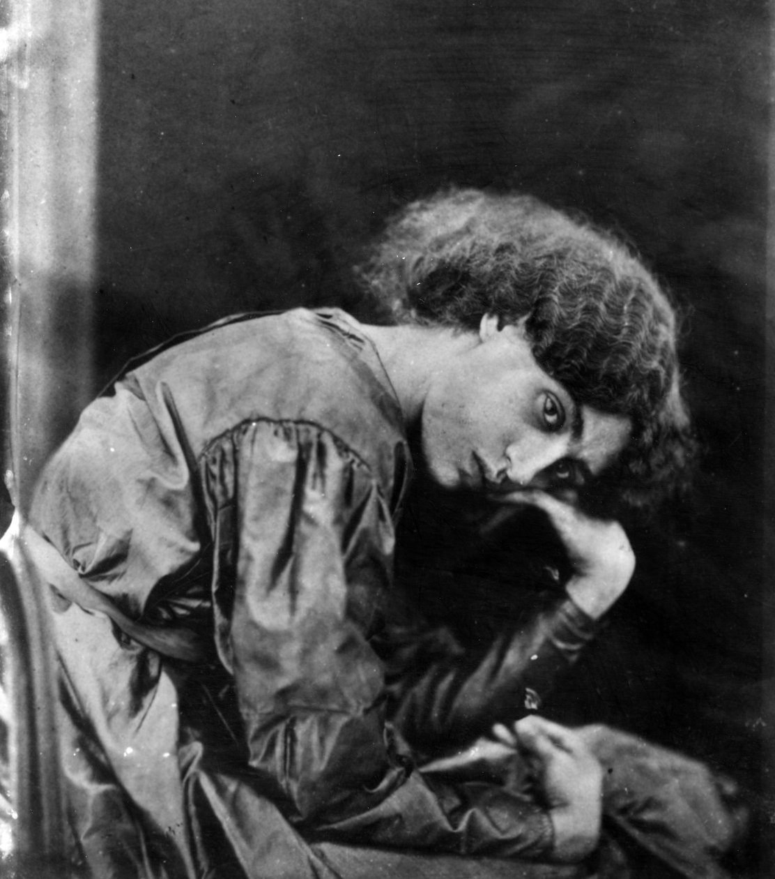 Jane Morris, Dante Gabriel Rossetti, 1865 (albumnyomat) alkotó: John R. Parsons