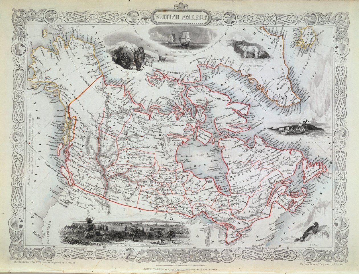 Brit-Amerika térképe alkotó: John Rapkin