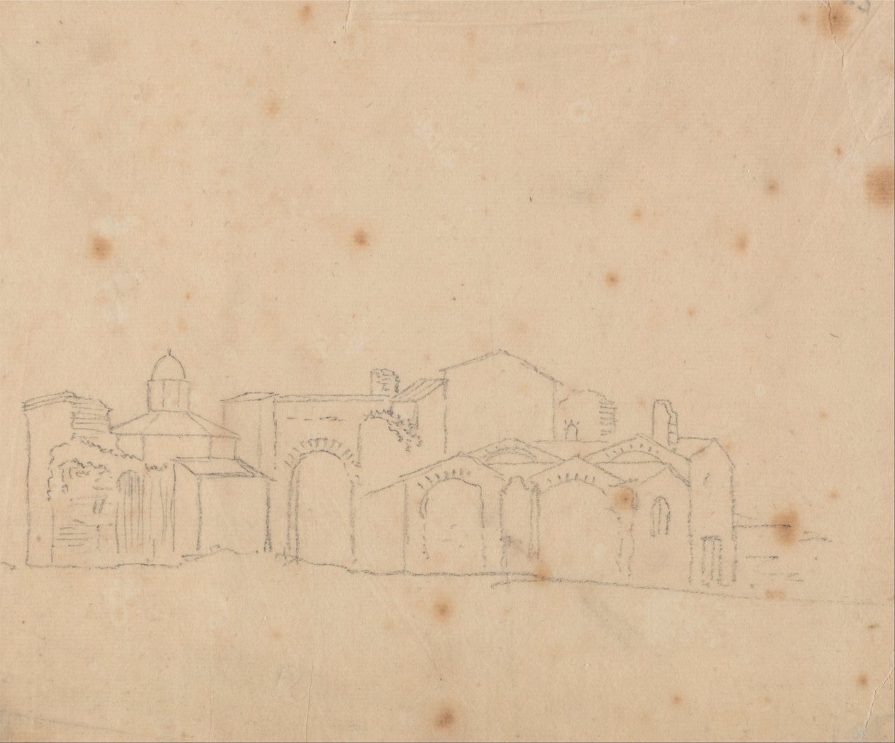 Diocletianus fürdői alkotó: John Robert Cozens