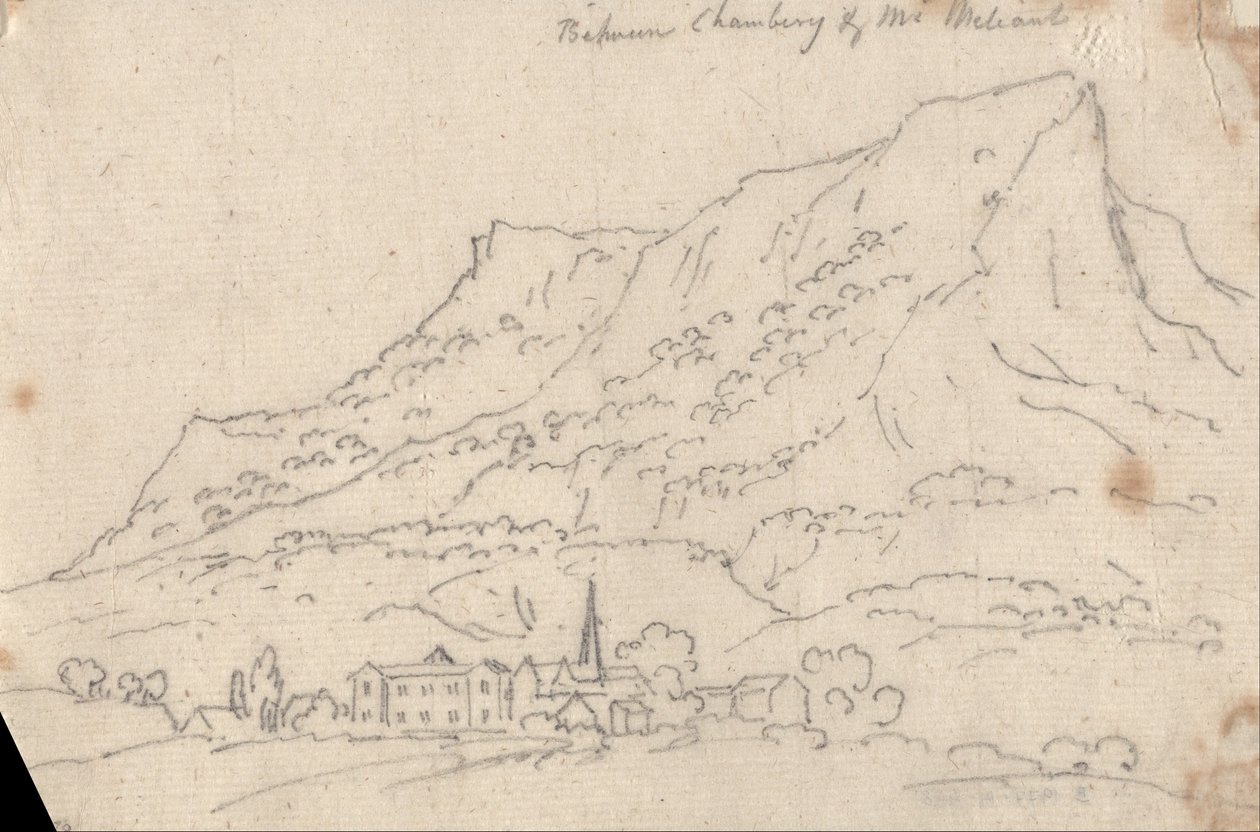 Chamberg és Mt. Meliant között alkotó: John Robert Cozens