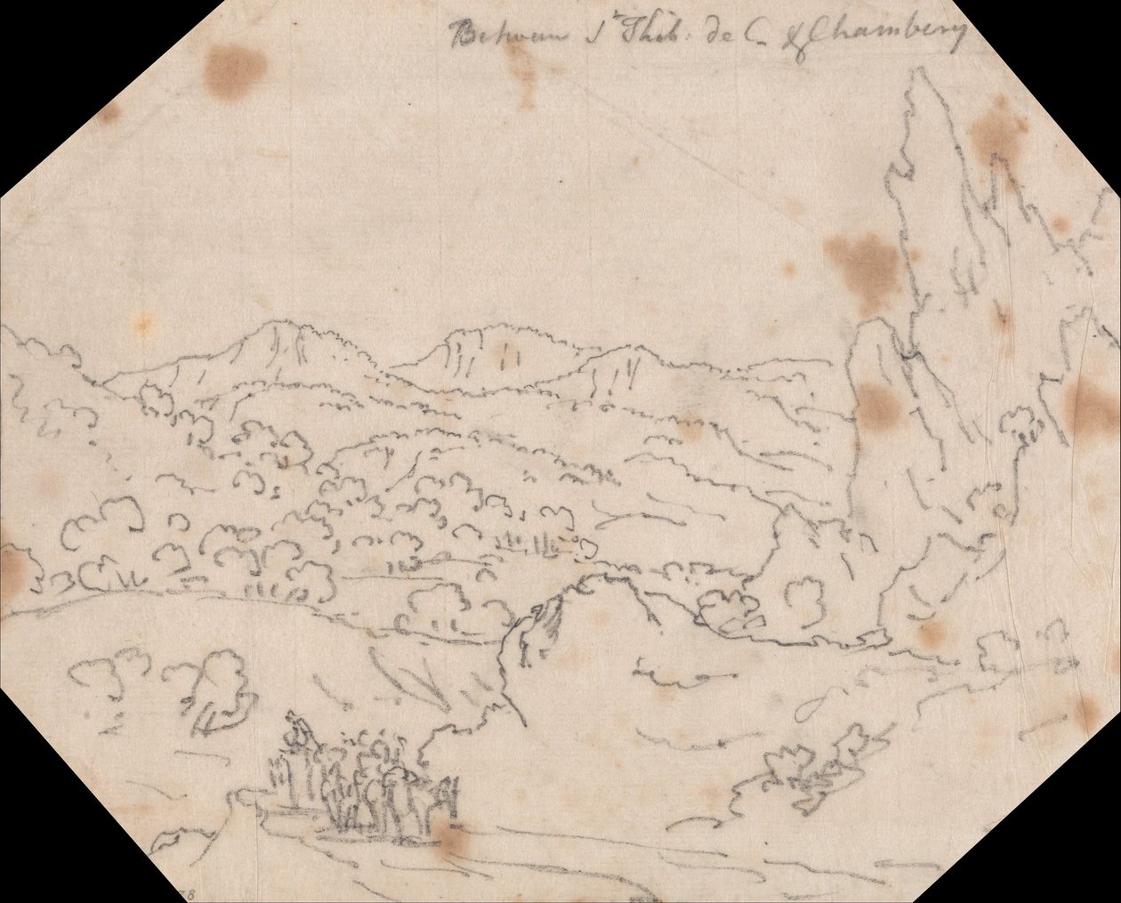 Saint-Thibaud-de-Couz és Chambery között alkotó: John Robert Cozens