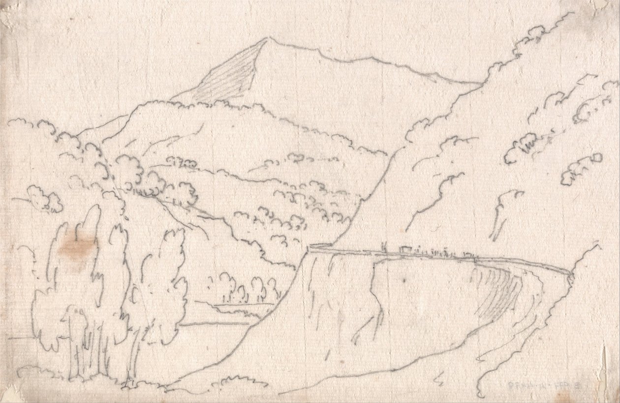 Tavarnelle und Capriano között alkotó: John Robert Cozens