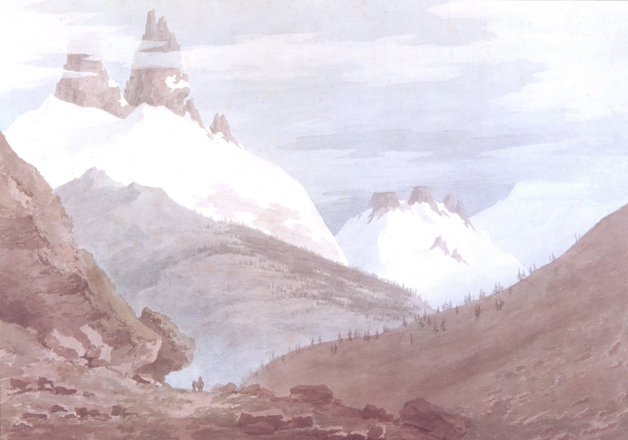 Chamonix és Martigny alkotó: John Robert Cozens