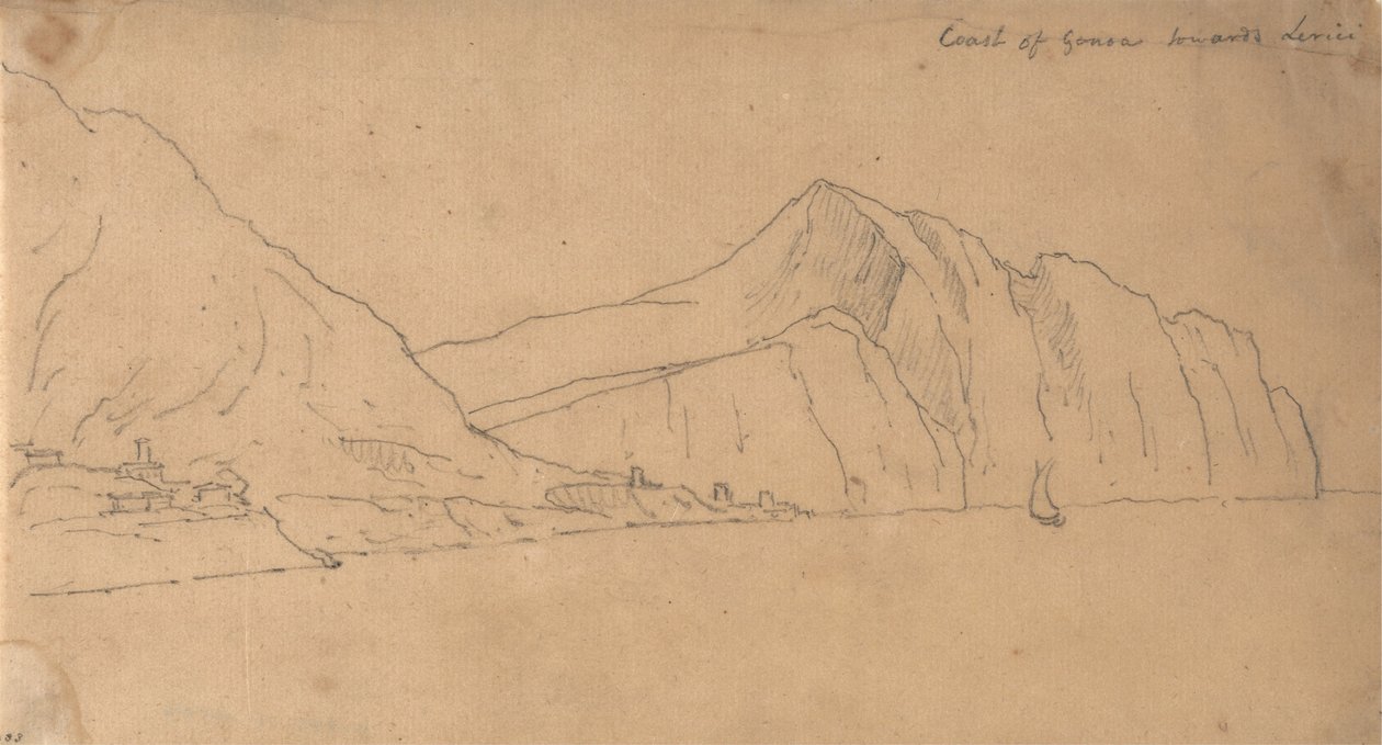 Genova partja Lerici felé alkotó: John Robert Cozens