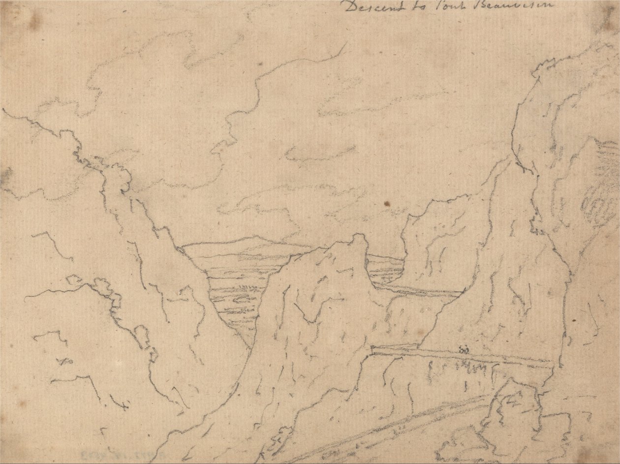 Ereszkedés a Pont de Beauvoisin felé alkotó: John Robert Cozens