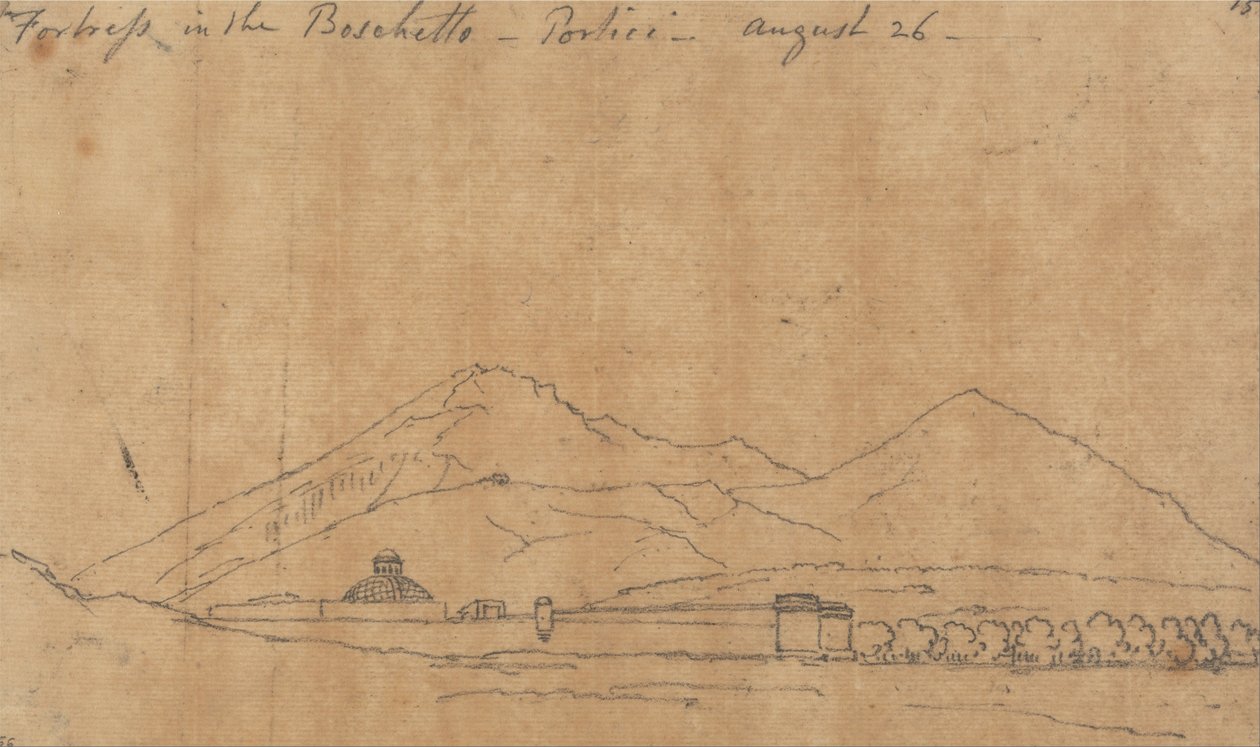 Erőd a Boschettóban, Portici, augusztus 26 alkotó: John Robert Cozens