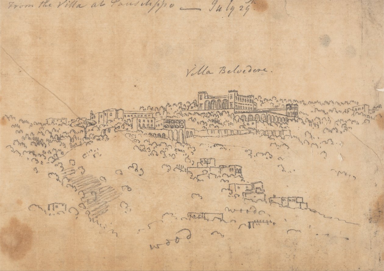 A posillipói villából, július 29 alkotó: John Robert Cozens