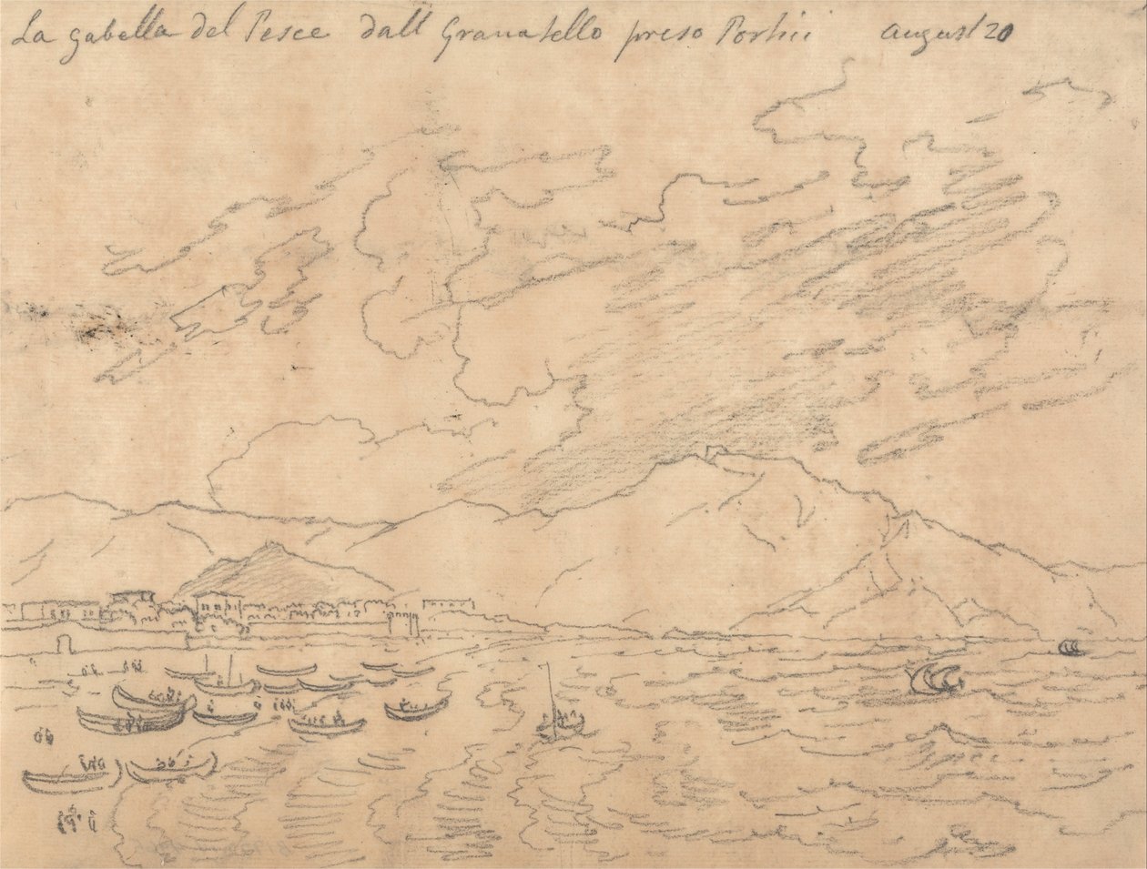 A Fish Gabella a Granabellóból, Portici, augusztus 20 alkotó: John Robert Cozens