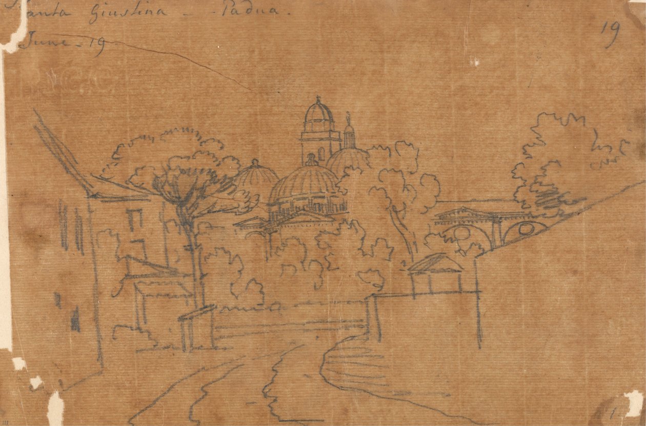 Santa Giustina, Padova, június 19 alkotó: John Robert Cozens
