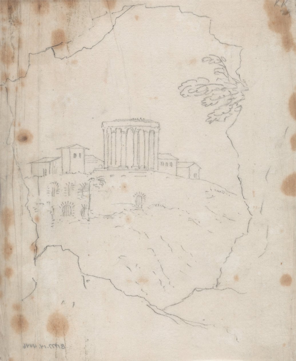Vesta temploma, Tivoli alkotó: John Robert Cozens