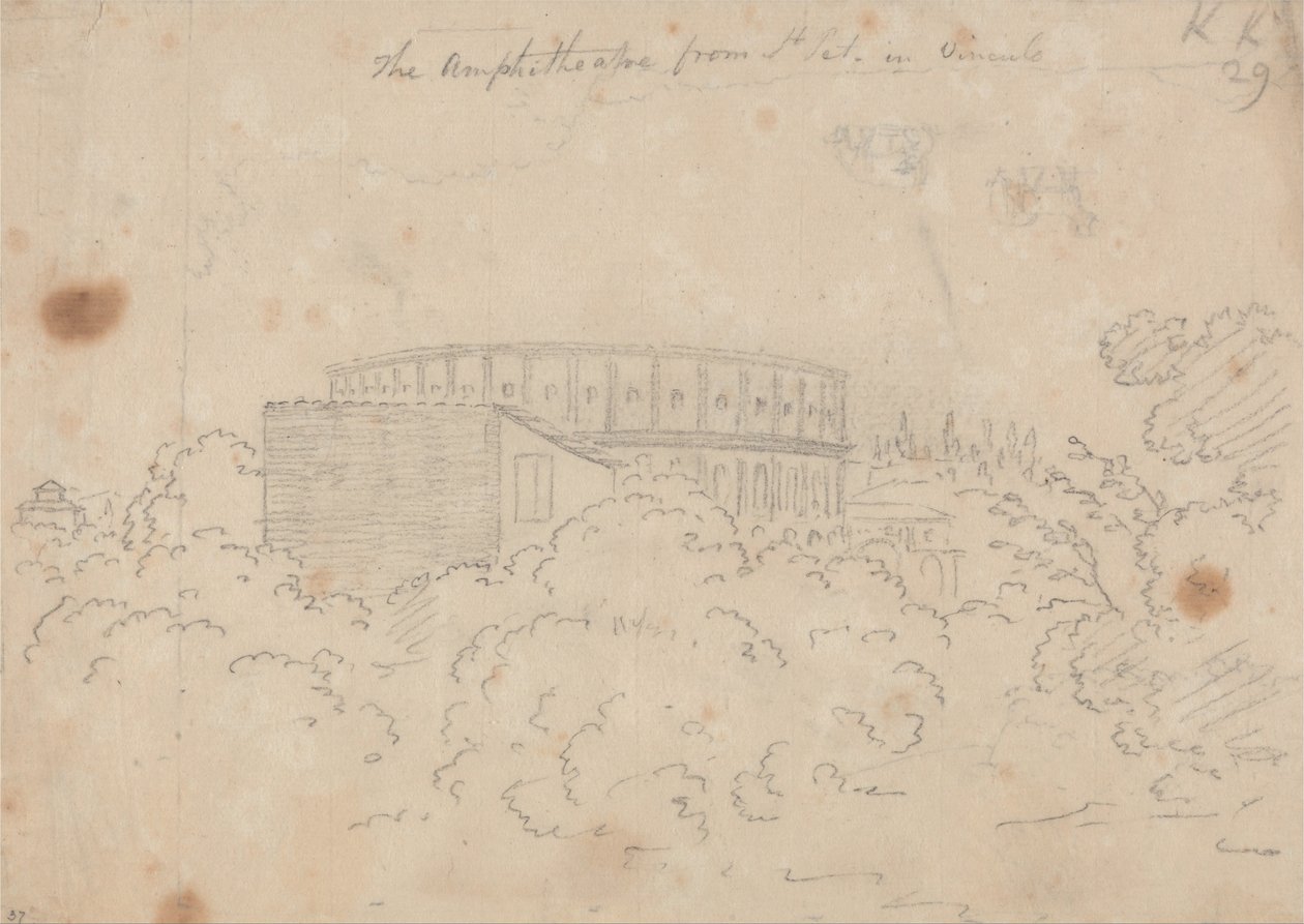 Az amfiteátrum S. Pietro -tól Vinculóban alkotó: John Robert Cozens