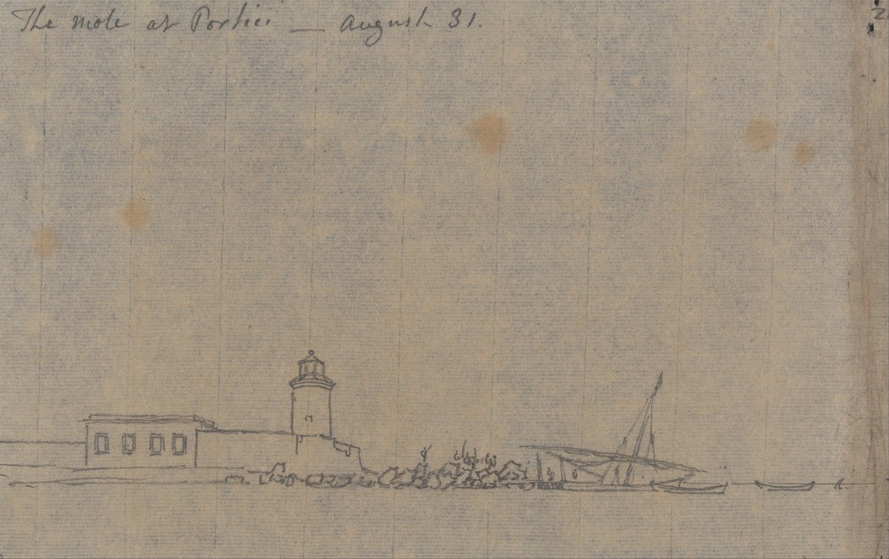 A vakond Porticiban, augusztus 31 alkotó: John Robert Cozens