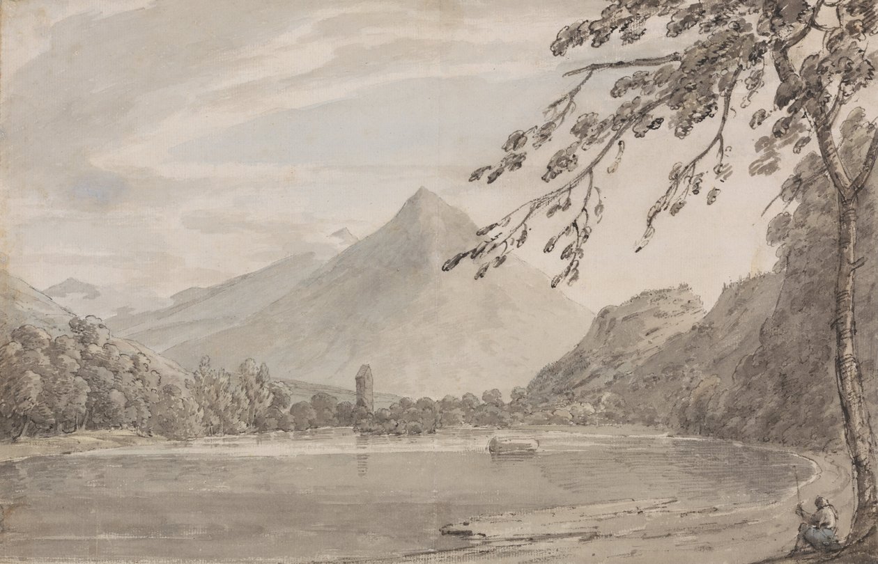 Az Aare -n Unterseen és a Brientzi -tó között alkotó: John Robert Cozens