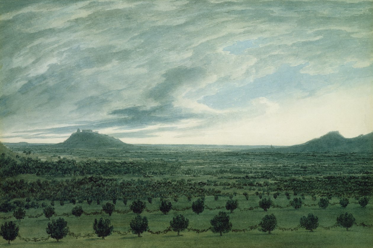 Kilátás Mirabellából, 1782 körül alkotó: John Robert Cozens