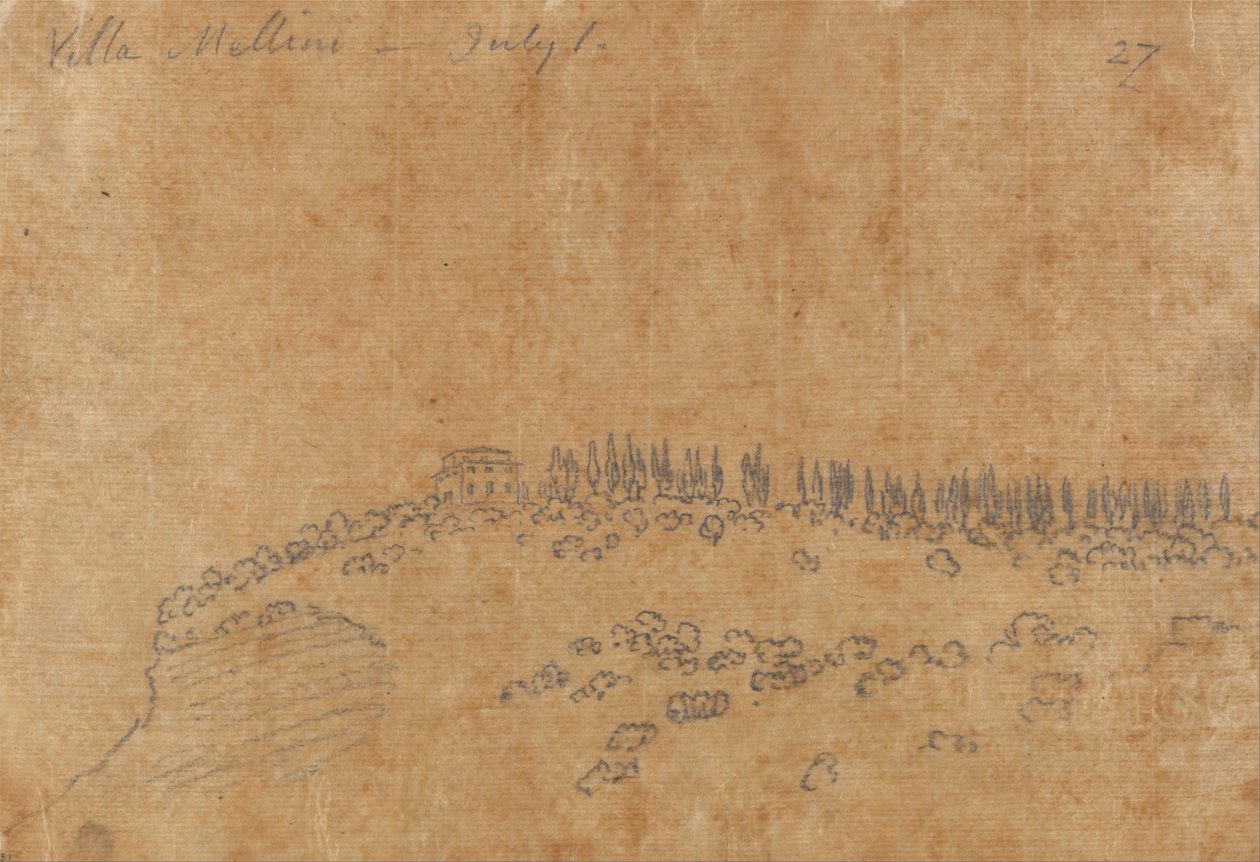 Villa Mellini, július 1 alkotó: John Robert Cozens