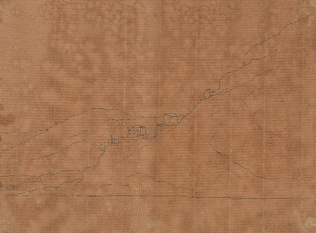 Villák egy domboldalon alkotó: John Robert Cozens