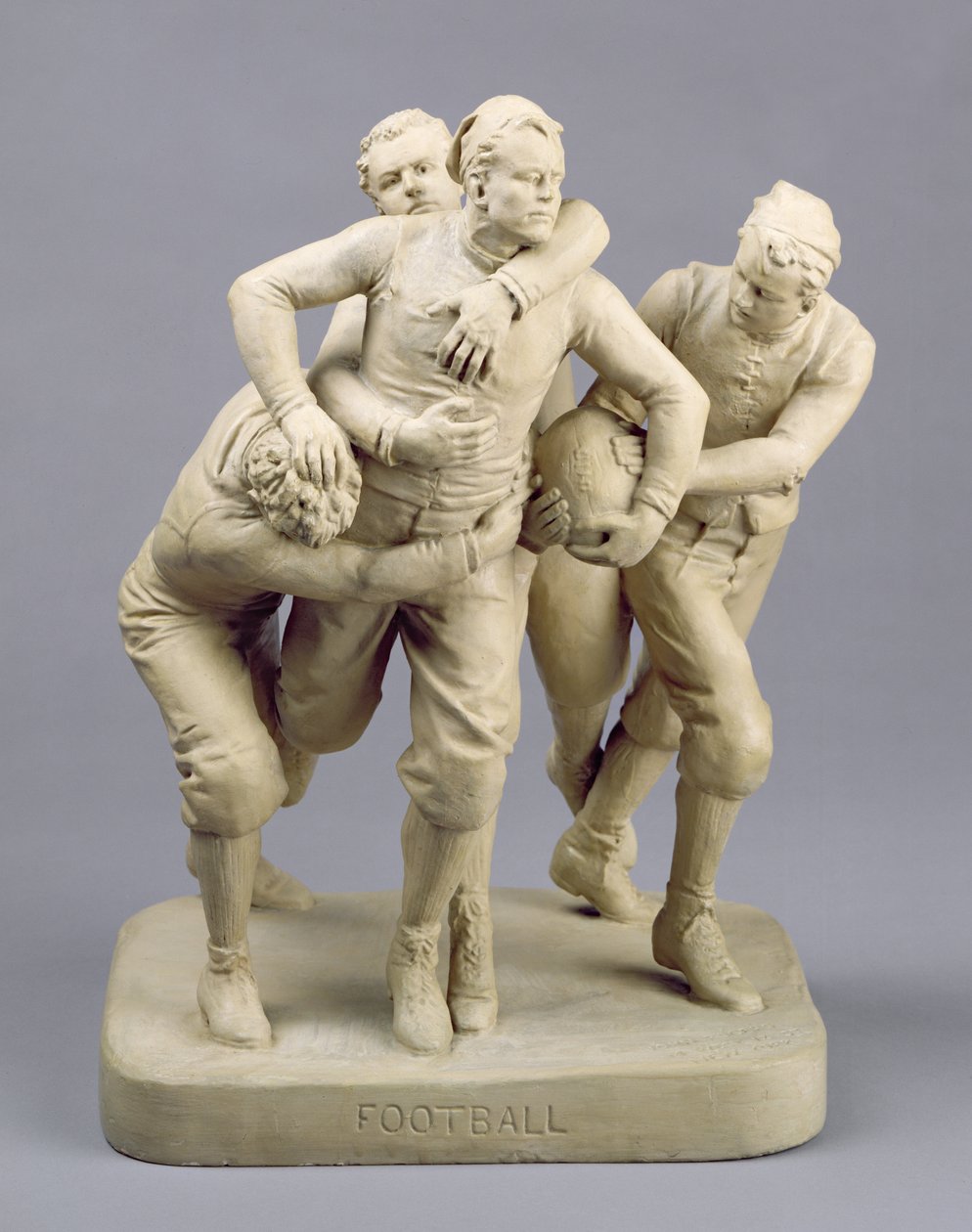 Labdarúgás, 1891 (gipsz) alkotó: John Rogers