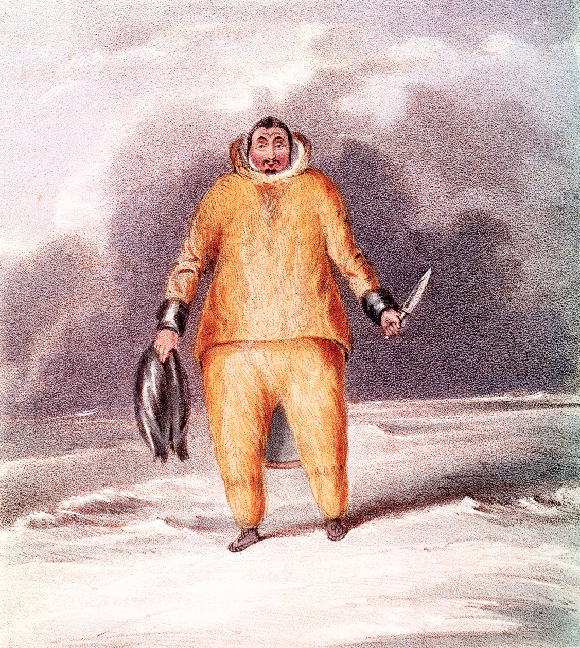 Kunana, eszkimó, metszett John Brandard (1812-63), nyomta Graf és Sorel alkotó: John Ross