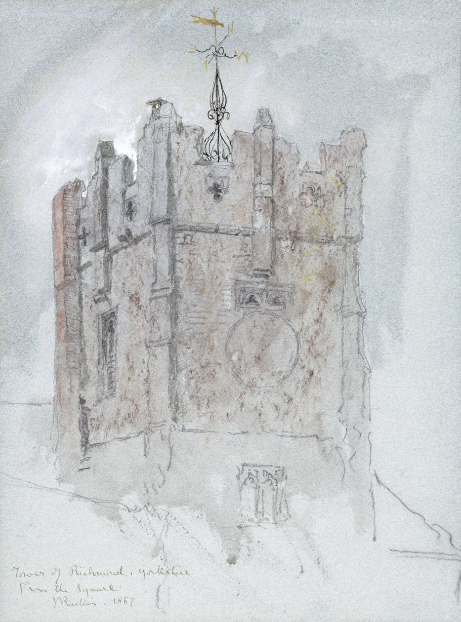 A Szentháromság-templom tornya, Richmond, 1867 alkotó: John Ruskin