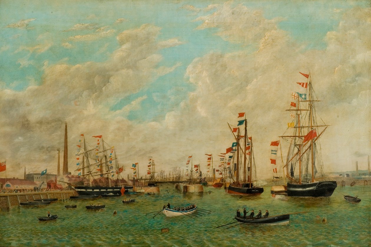 Tyne dokk megnyitása, 1859. március 3 alkotó: John Scott