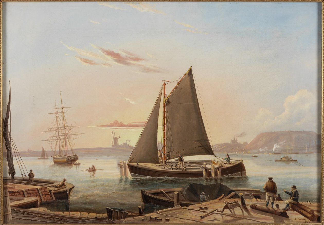 Tyne Wherry a malomgátnál alkotó: John Scott