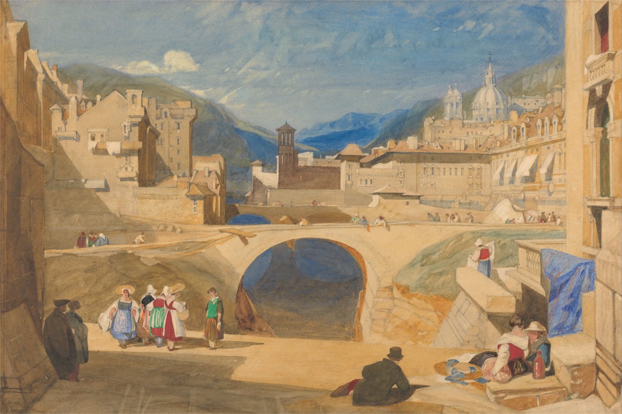 Híd egy kontinentális városban alkotó: John Sell Cotman