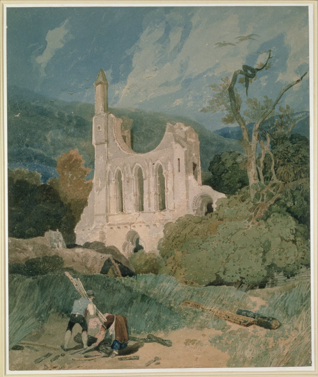 Byland Abbey, Yorkshire, 1809 körül alkotó: John Sell Cotman