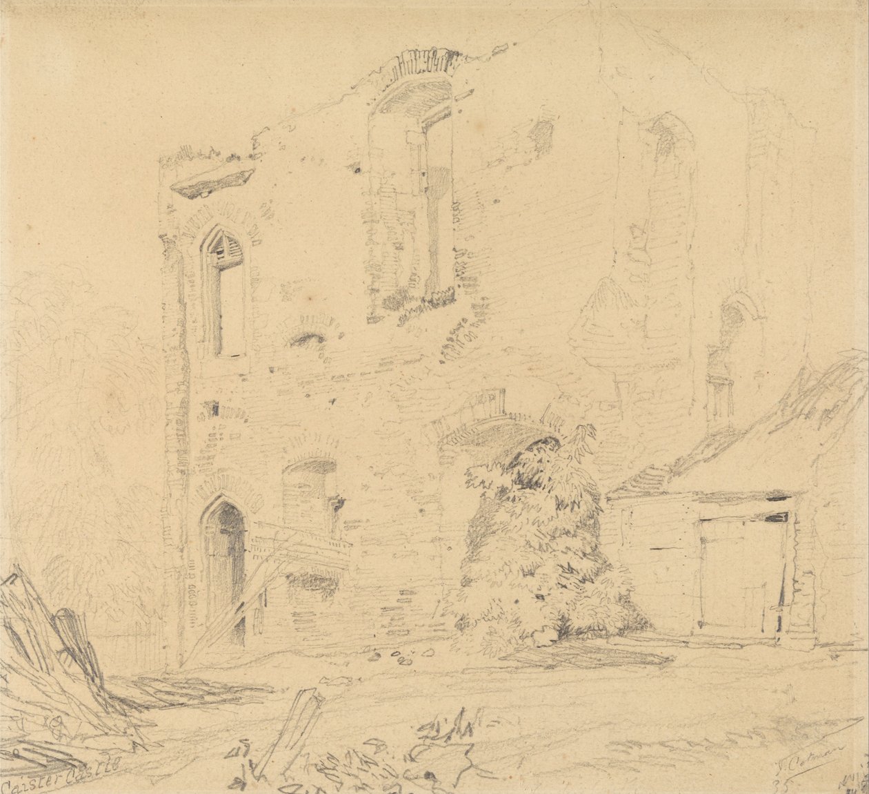 Caister kastély, Norfolk alkotó: John Sell Cotman