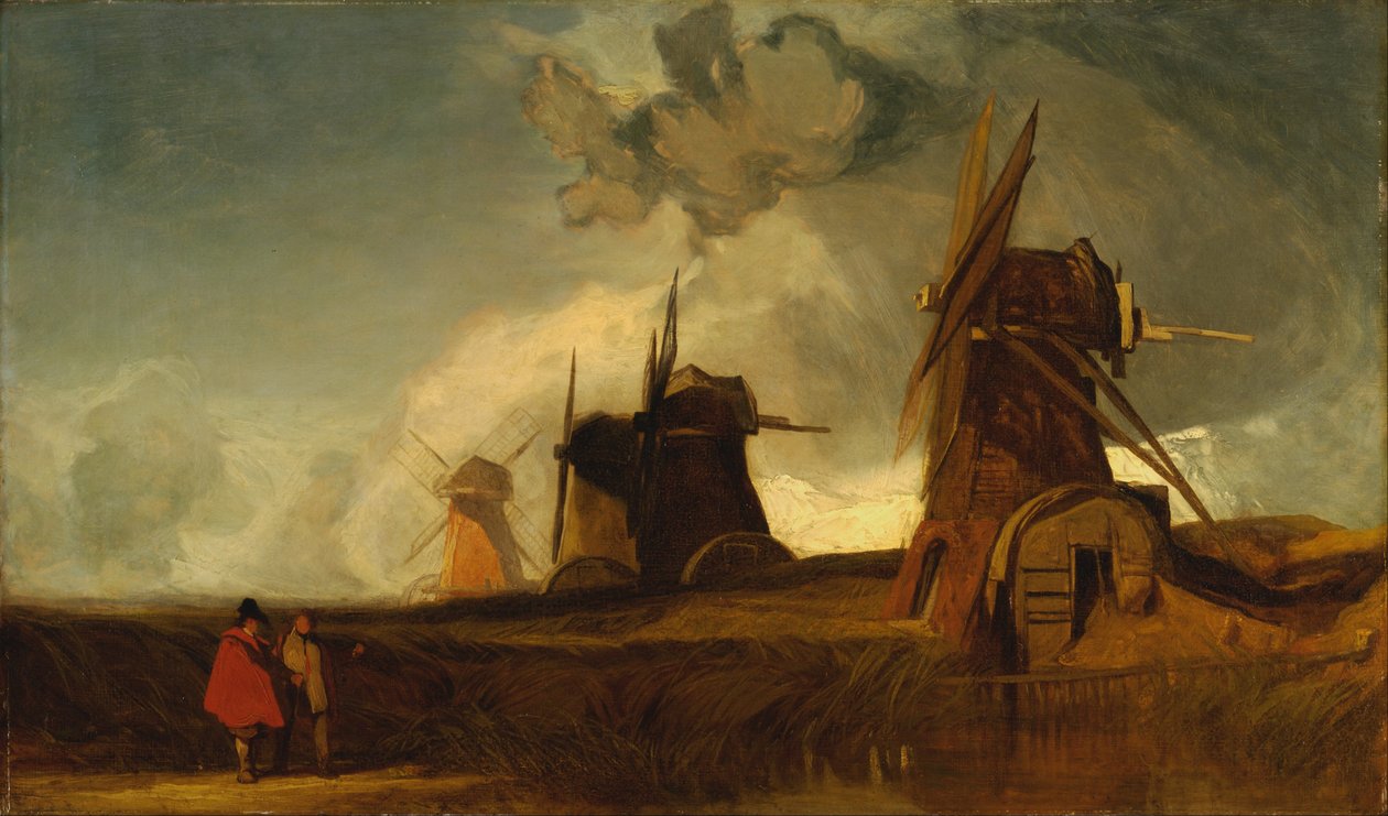 Vízelvezető malmok a Fensben, Croyland, Lincolnshire alkotó: John Sell Cotman