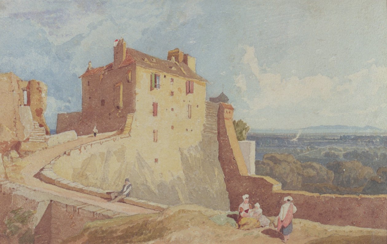 Figurák a Domfront bástyáján alkotó: John Sell Cotman