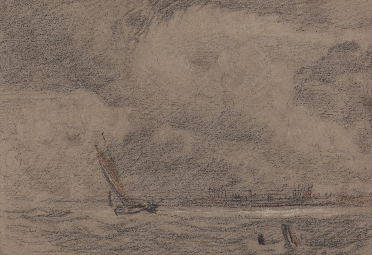 Halászhajó Yarmouth partján alkotó: John Sell Cotman