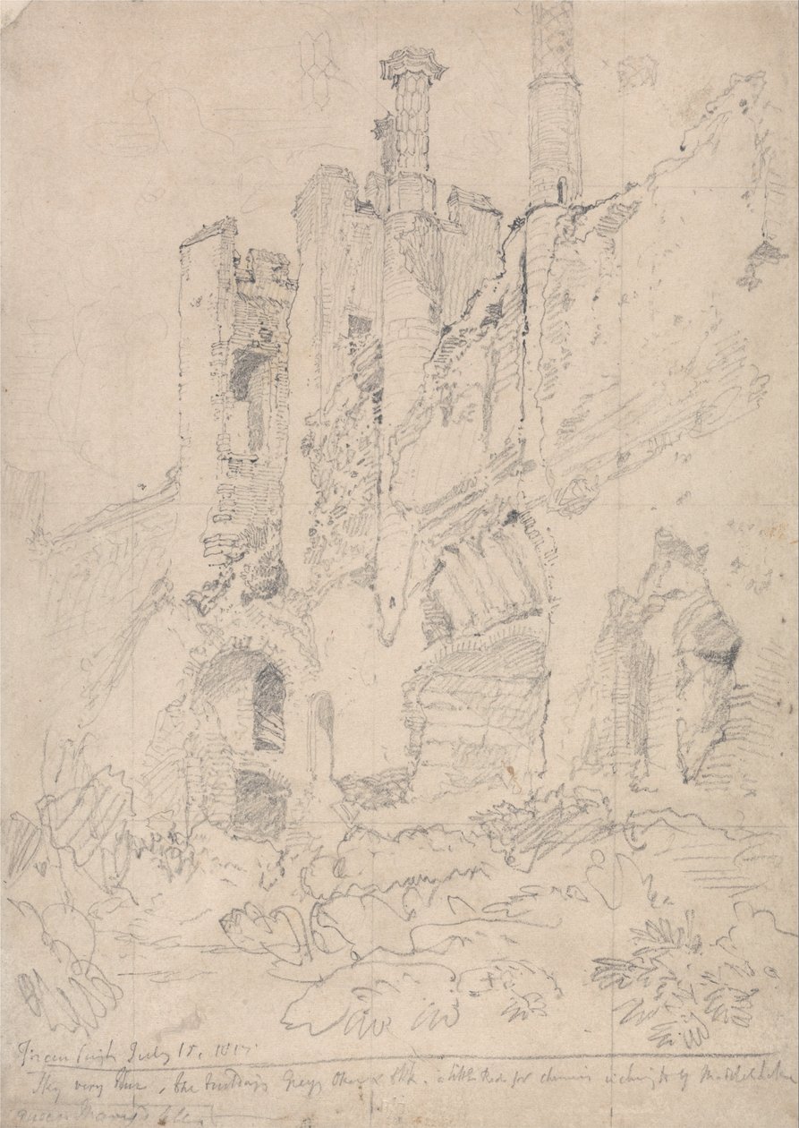 Framlingham kastély, Suffolk- Romos belső tér része alkotó: John Sell Cotman