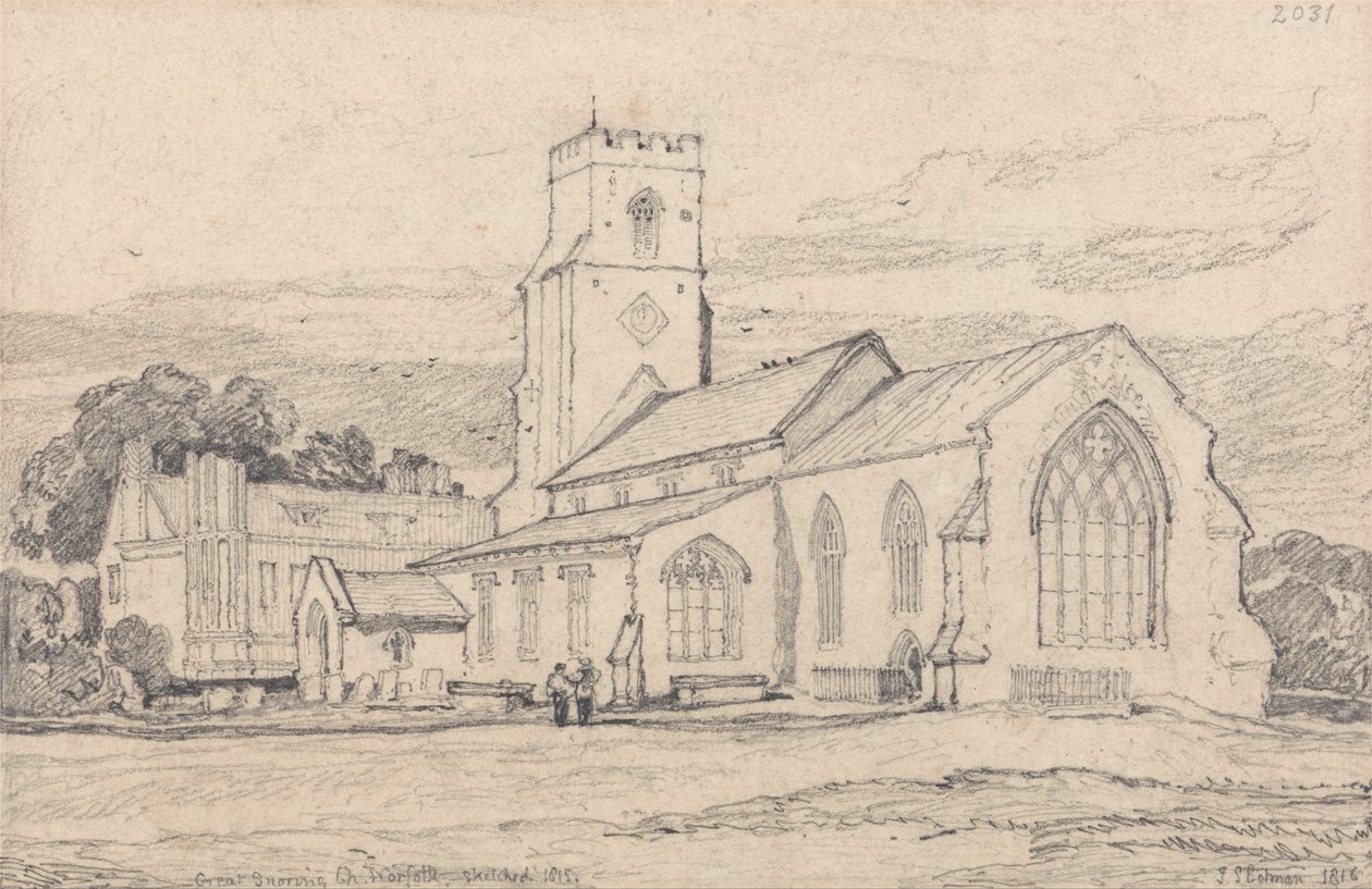 Nagy Horkoló templom, Norfolk alkotó: John Sell Cotman